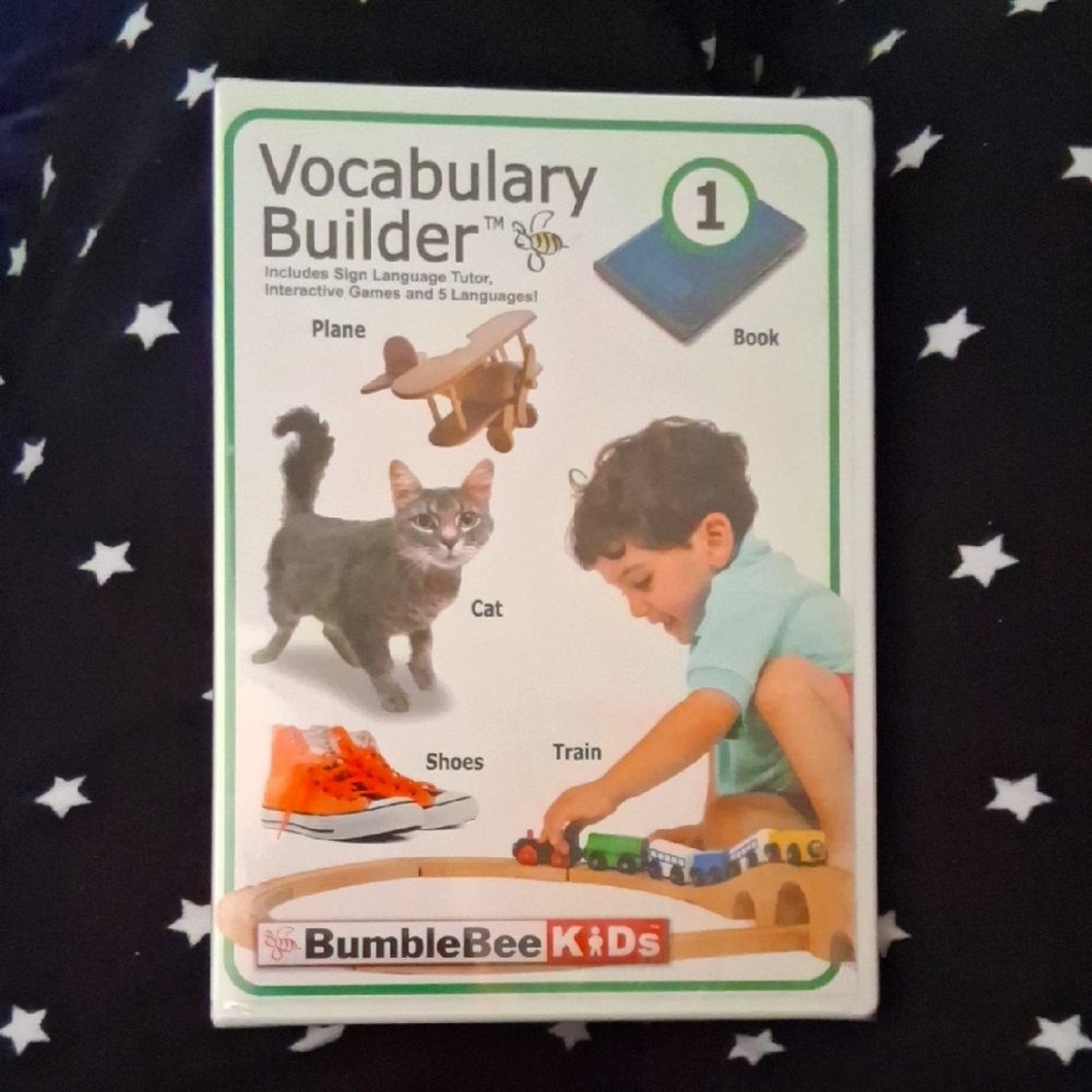 BumbleBee Kids Vocabulary Builder DVD 1 Includes Sign Language Tutor, 5 Language